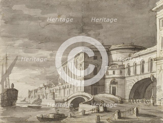 The Hermitage Theatre in Saint Petersburg (Curtain design), after 1802.