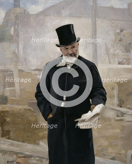 Portrait of Adolphe Alphand, 1888. Creator: Alfred Philippe Roll.