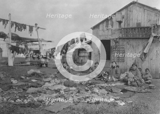 Wooden home of Alaskan Eskimo family, (1929?). Creator: Unknown.