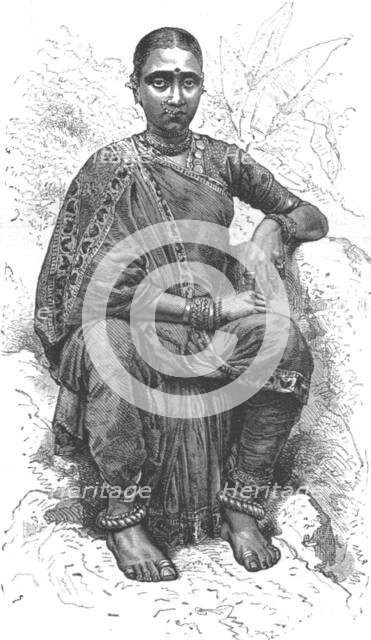 'Hindoo Girl; Black Bear shooting in the Himalayas', 1875. Creator: G. Beste.
