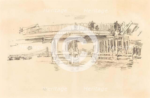 Old Battersea Bridge, 1879/1887. Creator: James Abbott McNeill Whistler.