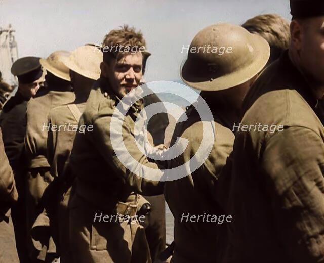 British Soldiers Aboard Ships Evacuating Dunkirk, 1940. Creator: British Pathe Ltd.