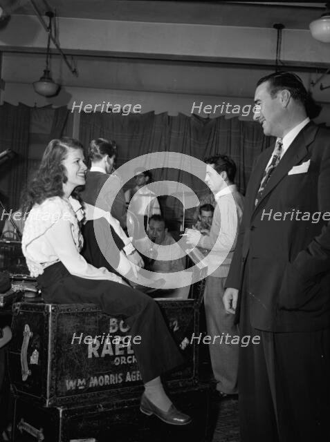 Portrait of Boyd Raeburn and Ginnie Powell, Nola's, New York, N.Y., ca. Feb. 1947. Creator: William Paul Gottlieb.