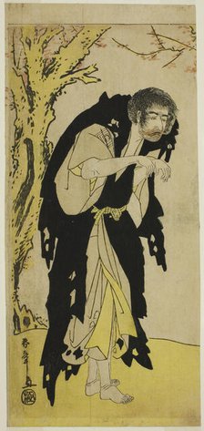 The Actor Ichikawa Monnosuke II as the Renegade Monk Zenjibo Disguised as Dainichibo in..., c. 1789. Creator: Shunsho.