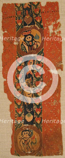 Textile Fragment, Byzantine, 6th-8th century. Creator: Unknown.