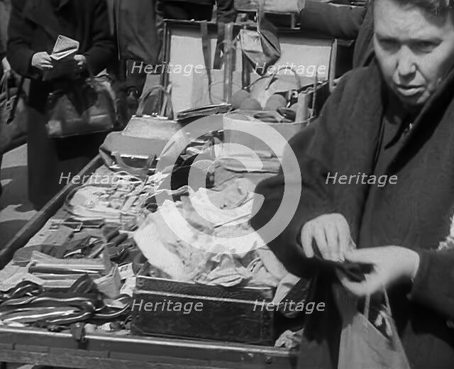 Civilians at a Market, 1942. Creator: British Pathe Ltd.