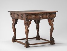 Square Table with Legs Carved as Winged Figures, 16th century. Creator: Unknown.