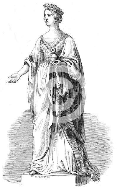 Marble statue of Her Majesty, in the Royal Exchange, 1845. Creator: W. J. Linton.