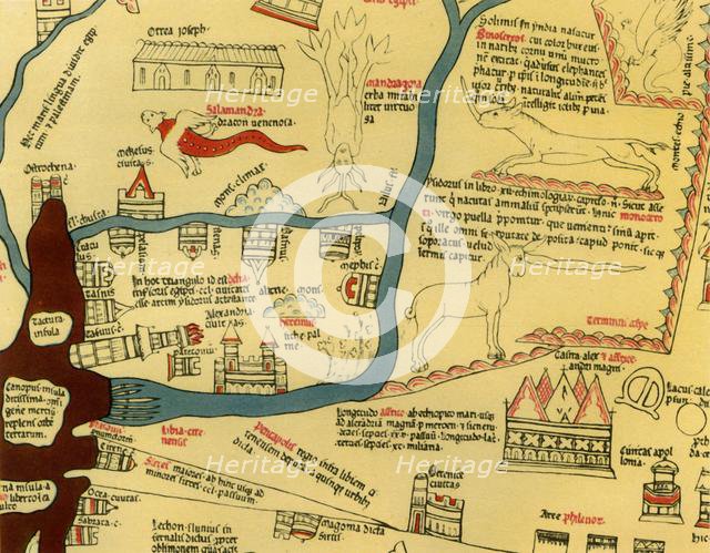 'Hereford World Map, c.1280', 1944. Creator: Richard de Bello.