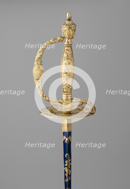 Smallsword with Scabbard and Case, British, London, hallmarked for 1798-99. Creator: Michael Barnett.