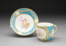 Cup and Saucer (from a tea service), Sèvres, 1770. Creators: Sèvres Porcelain Manufactory, Jacques Fontaine.