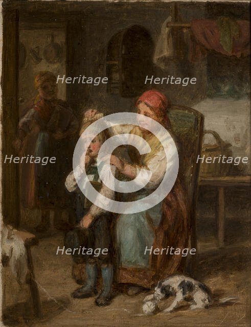 Preparation for School, between 1856-1860. Creator: Leopold Loeffler.