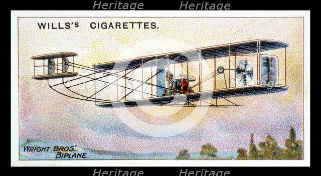 Wright Brothers' biplane 'Flier', 1910 . Artist: Unknown