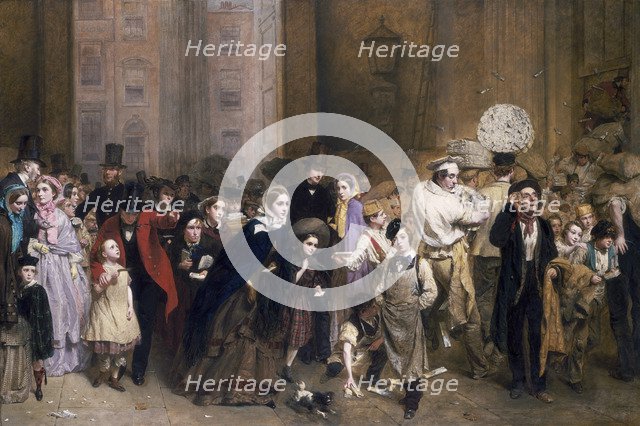 'The General Post Office. One Minute to Six', 1860.  Artist: George Elgar Hicks