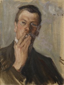 Portrait of the Artist Ali Munsterhjelm, 1907. Creator: Vilho Sjöström.