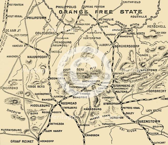 'Movements of Gatacre and French', 1900. Creator: Unknown.