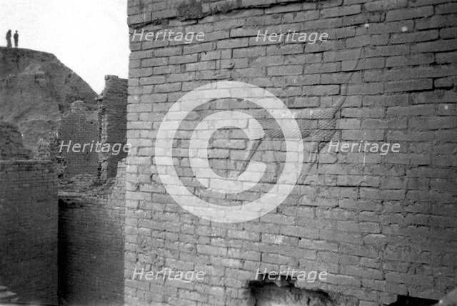 Relief on the Ishtar Gate, Babylon, 1917-1919. Artist: Unknown