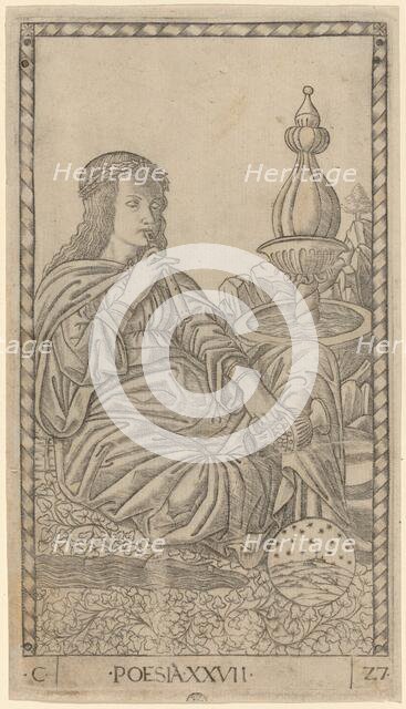 Poesia (Poetry), c. 1465. Creator: Master of the E-Series Tarocchi.