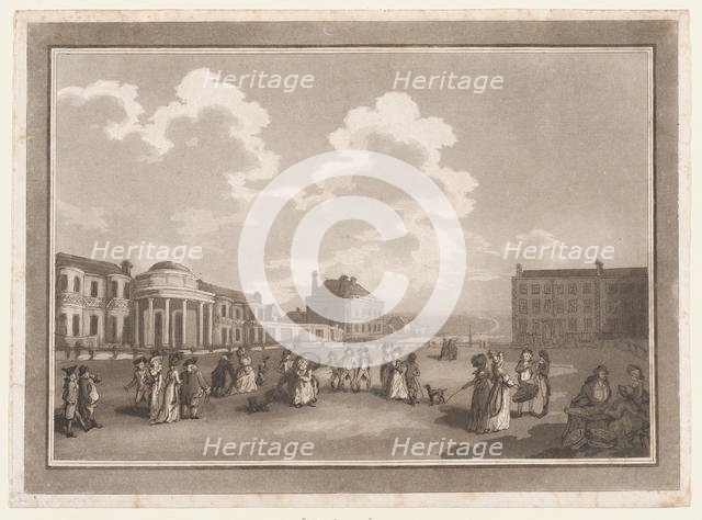 The Steine (An Excursion to Brighthelmstone), June 1, 1790., June 1, 1790. Creators: Thomas Rowlandson, Samuel Alken.