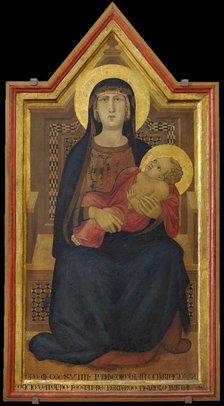 The Virgin and Child enthroned, 1319. Creator: Lorenzetti, Ambrogio (ca 1290-ca 1348).