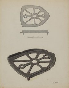 Flat Iron Holder, c. 1939. Creator: Jacob Lipkin.