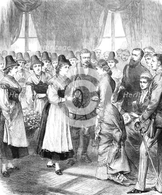 The Imperial Wedding at Vienna: Princess Stephanie of Belgium receiving bridal gifts..., 1881. Creator: Unknown.