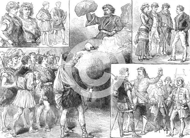 Sketches at King's College School Theatricals, 1881. Creator: Unknown.