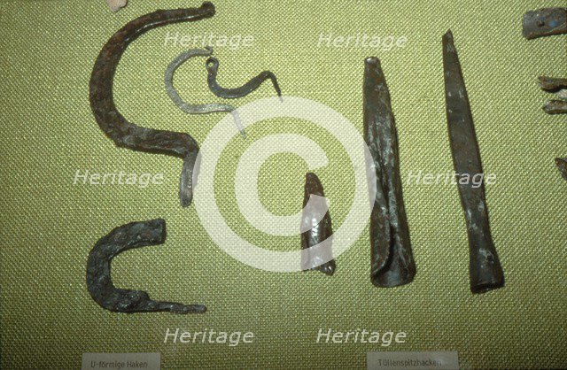 Iron Implements from the Celtic, Iron Age, Oppidum at Manching, Germany, 1st century BC. Artist: Unknown.