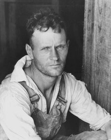 Floyd Burroughs, cotton sharecropper, Hale County, Alabama, 1936. Creator: Walker Evans.