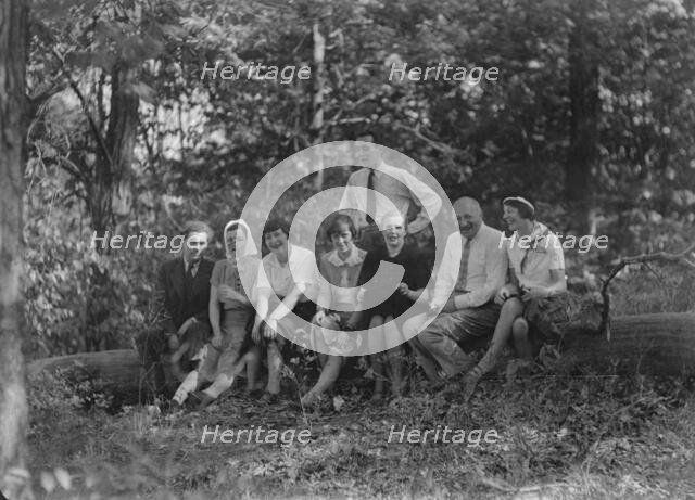 Rothbart, Albert, Mr., group, in the woods, between 1920 and 1935. Creator: Arnold Genthe.