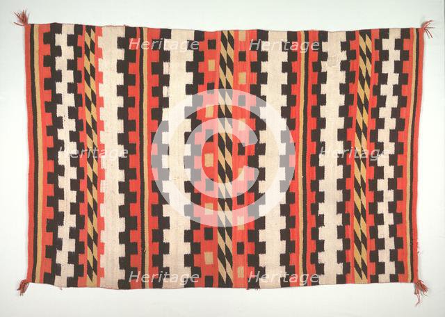 Rug (banded pound blanket style), c. 1895-1910. Creator: Unknown.