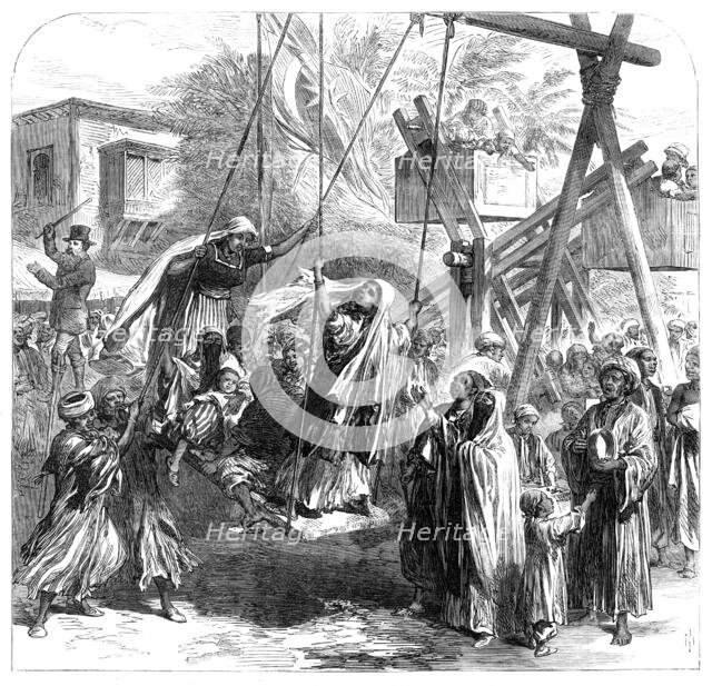 Scene at the Mohammedan festival of the Bairam, at Alexandria, 1869. Creator: Unknown.