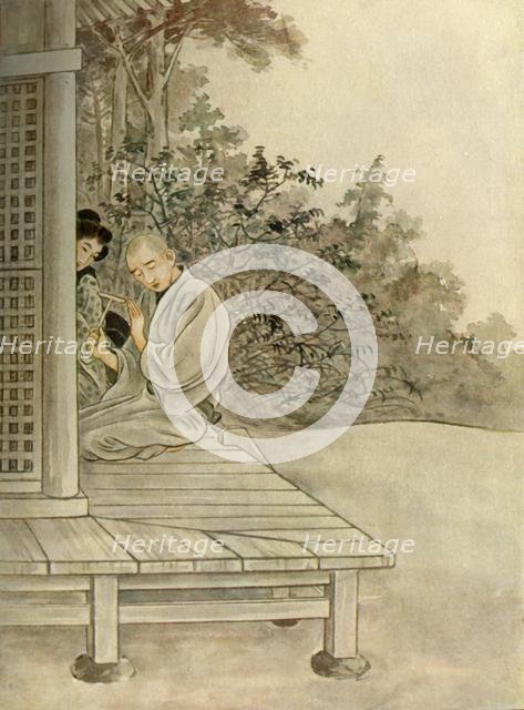 'Sawaichi...repeated the Buddhist invocation: "Namu Amida Butsu", 1919.  Creator: Unknown.