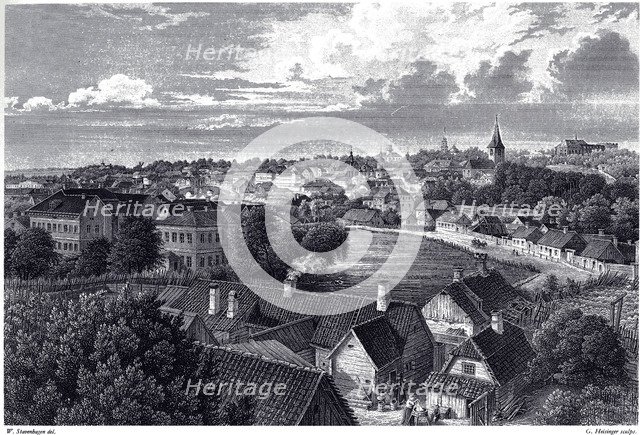View of Dorpat, c. 1850. Artist: Stavenhagen, Wilhelm Siegfried (1814-1881)