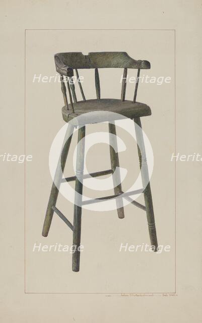 Baby High Chair, 1938. Creator: John Swientochowski.