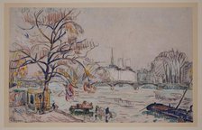 The Seine, between late 19th and early 20th century. Creator: Paul Signac.