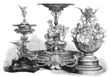 The Ascot Races Prize Plate: the Royal Hunt Cup, the Ascot Cup, the Queen's Gold Cup, 1869. Creator: Unknown.