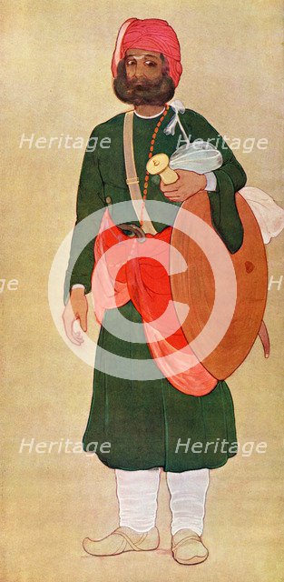 'The Rajput warrior from the War Group', 1929.Artist: Fyzee Rahamin