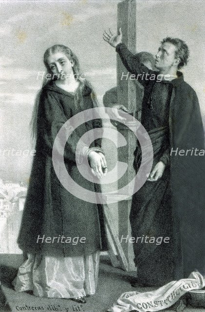 Mariana Pineda moments before her execution on May 26, 1831 in Granada.