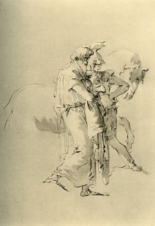 'Old man and Young soldier', mid 18th century, (1928). Artist: Giovanni Battista Tiepolo.