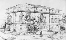 Women's Congressional Club, 16th And U Street, Washington, D.C., Architect's Drawing, 1914. Creator: Unknown.