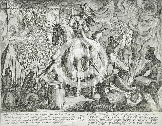 Attack on a Roman Fortress at Night, Publshed 1612. Creator: Antonio Tempesta.