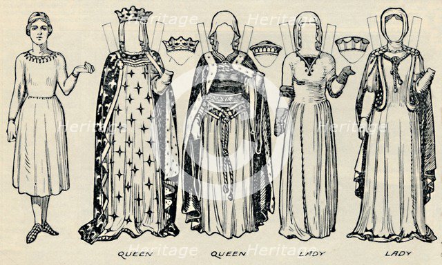 'The Gallery of British Costume: What Men and Women Wore In Henry III's Time', c1934. Artist: Unknown.
