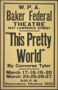 This Pretty World, Denver, 1938. Creator: Unknown.