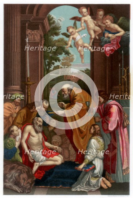 'Last Communion of Saint Jerome', 1614 (1870). Artist: Franz Kellerhoven