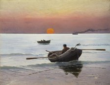 Sunset on the Sea, 1887. Creator: Stanislaw Witkiewicz.