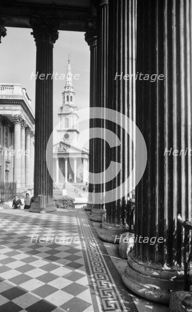St Martin-in-the-Fields, Trafalgar Square, Westminster, London, 1945-1980. Artist: Eric de Maré