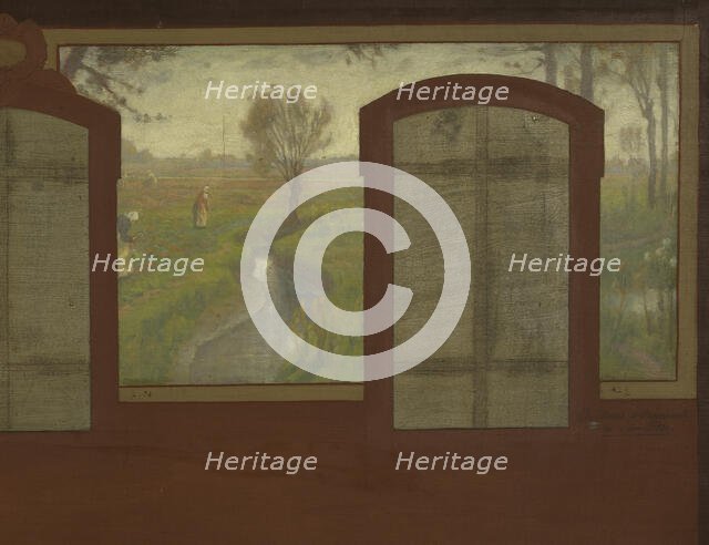 Esquisse pour la mairie de Fresnes : Les bords de la Bièvre. Fresnes. Aux bords de la..., 1905. Creator: Jean Joseph Enders.