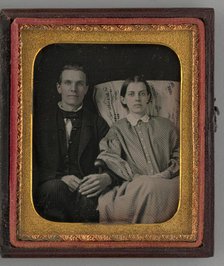 Untitled (Portrait of a Man and a Woman), 1849. Creator: Unknown.