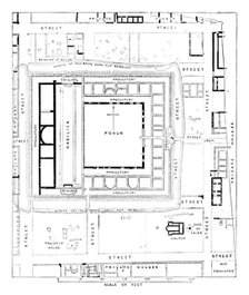 'Plan of Forum, Silchester', 1902. Artist: Unknown.